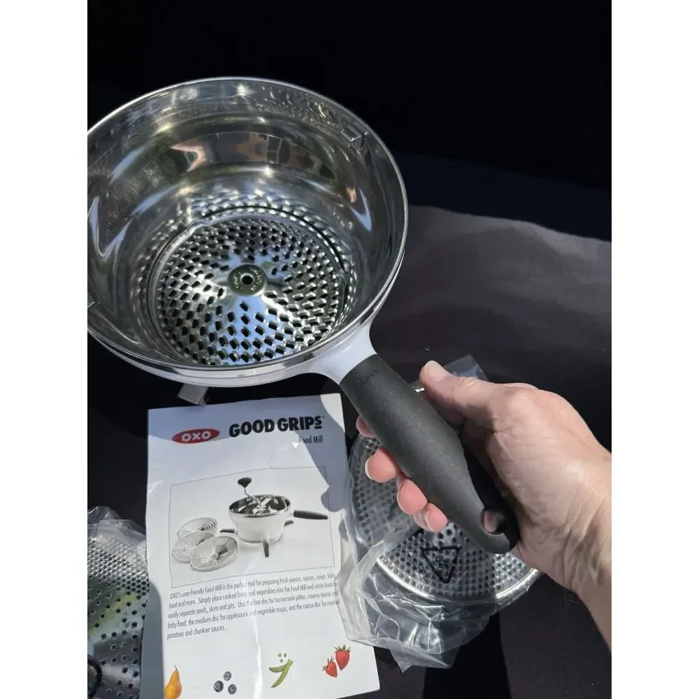 Brand New OXO Good Grips Food Mill 2 Disks Williams Sonoma